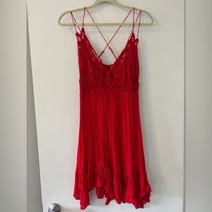 FP One Adella Slip Dress in Red